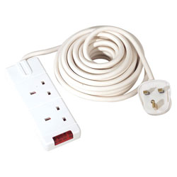 Extension Cable 4m 2 x 230V Sockets