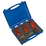 Sealey HKP9 Hole-saw Kit Plumber's 9pc