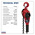 Sealey LH1000 Lever Hoist Steel 1000kg