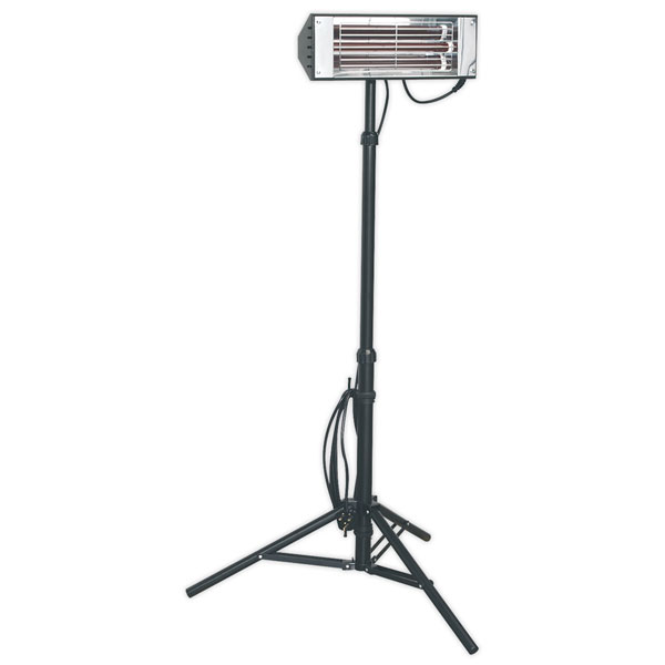 Sealey LP1500 Infrared Quartz Heater with Telescopic Tripod Stand 1500W/230V