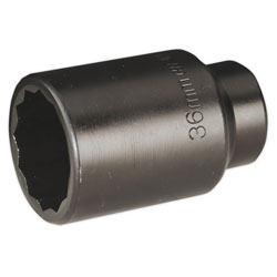 Sealey SX006 Impact Socket 36mm Bi-hex Deep 1/2sq Drive