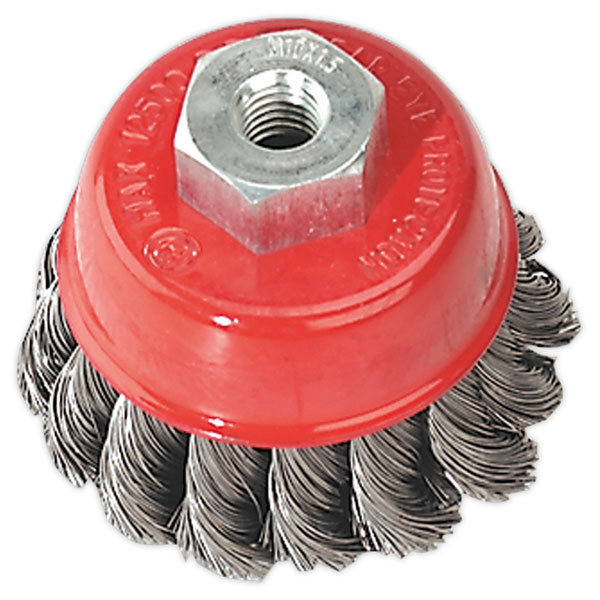 Sealey TKCB65 Twist Knot Wire Cup Brush 65mm M10 x 1.5mm
