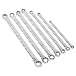 Sealey AK6311 Double End Ring Spanner Set Extra-long 6pc Metric