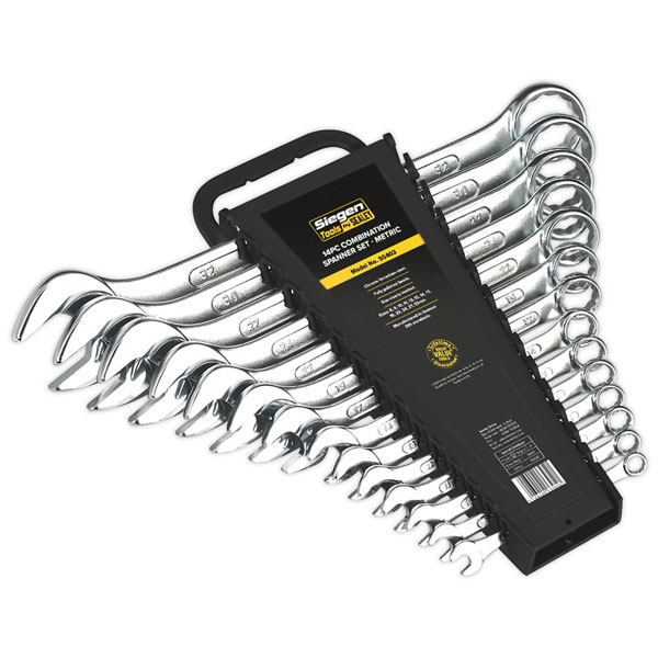 Sealey S0402 Combination Spanner Set 14pc Metric