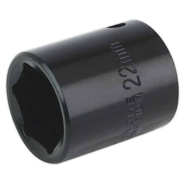 Sealey IS1222 Impact Socket 22mm 1/2"sq Drive
