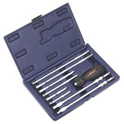 Ratchet Drive Extension Bar and Bit Holder Set 9pc