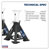 Sealey AS7S Axle Stands 7tonne Capacity Per Stand 14tonne Per Pair Short