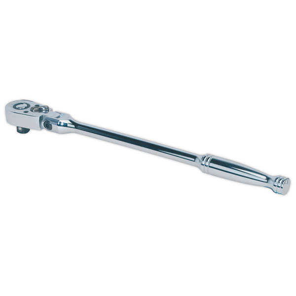Sealey AK661F Ratchet Wrench Flexi-Head 300mm 3/8"Sq Drive Pear-Head Flip Reverse