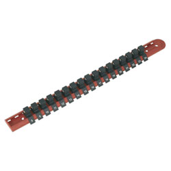 Sealey AK1217 Socket Retaining Rail with 17 Clips 1/2sq Drive