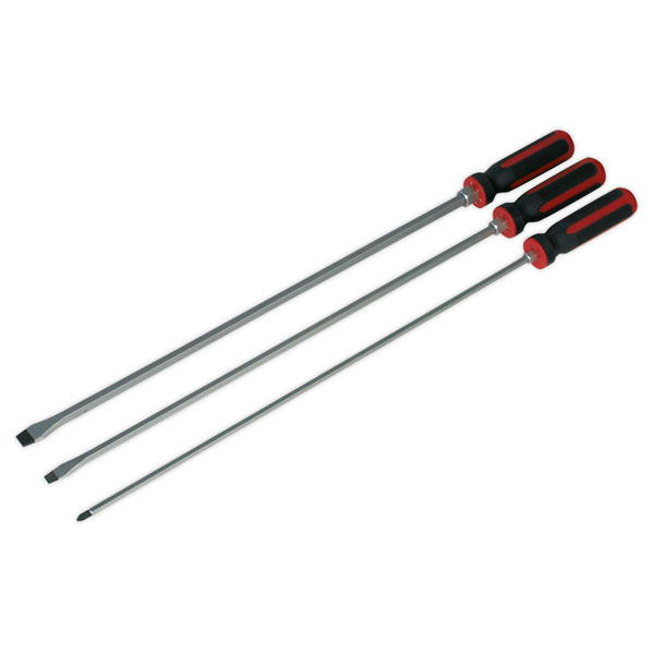 Sealey Screwdriver Set 3PC 450MM Hammer-thru