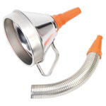 Sealey FM16F Funnel Metal with Flexi Spout and Filter 160mm