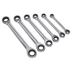 Siegen S0636 Double End Ratchet Ring Spanner Set 6pc Metric