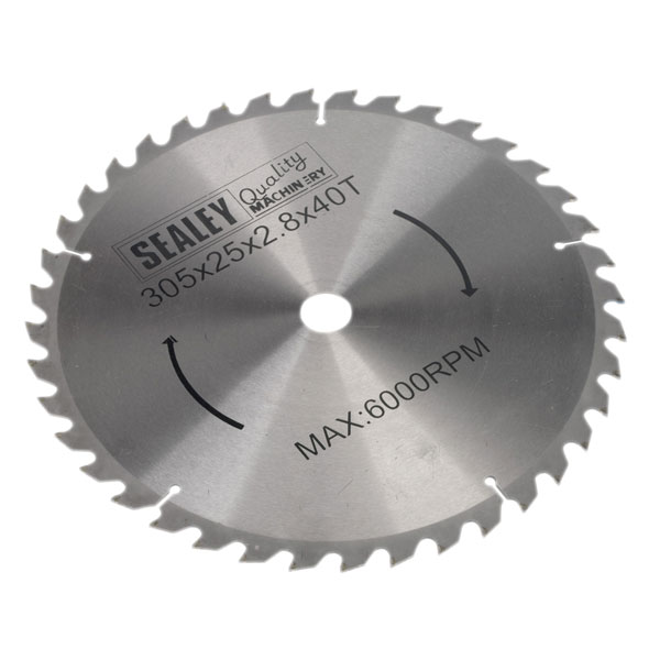 Sealey SMS12B40 Compound Mitre Saw Blade 305 x 25.4mm 40tpu Rapid Online