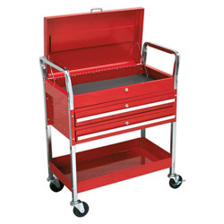 Sealey CX1042D Trolley 2-level Extra Heavy-duty with Lockable Top and 2 Drawers