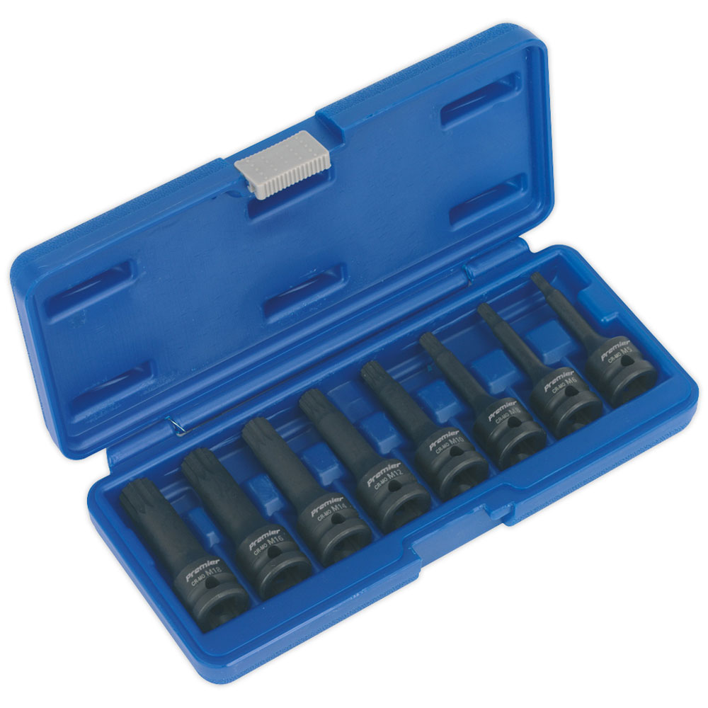 Sealey AK5604 Impact Spline Key Set 8pc 1/2