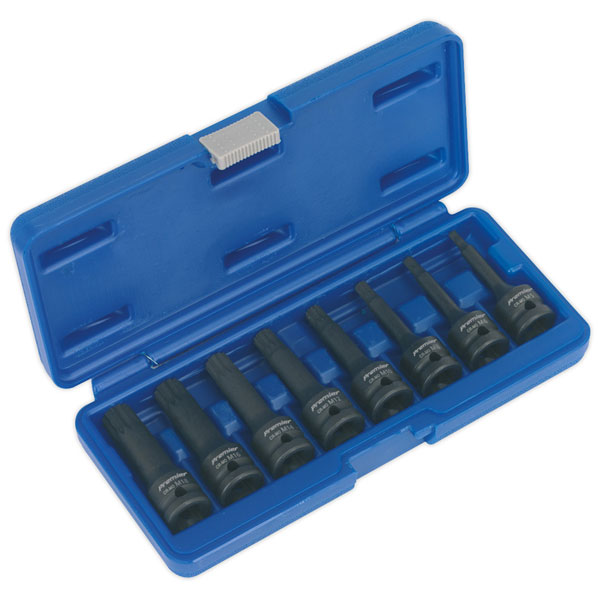 Sealey Ak5604 Impact Spline Key Set 8pc 1 2