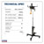 Sealey 500TTJ Transmission Jack 0.5tonne Vertical Telescopic