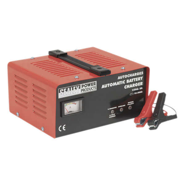 Sealey AUTOCHARGE5 Battery Charger Electronic 5amp 12V 230V | Rapid Online