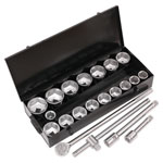 Siegen S0768 Socket Set 21pc 1sq Drive Metric