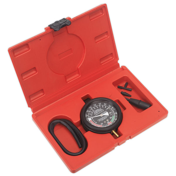Sealey VSE952 Vacuum and Fuel Pump Pressure Test Gauge Set Rapid Online