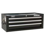 Sealey AP33339B Add-on Chest 3 Drawer with Ball Bearing Runners - Black