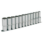 Sealey AK2696 Socket Set 12pc 1/2Sq Drive 6pt Deep WallDrive® Metric