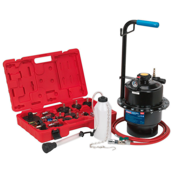 Sealey VS0204 Pneumatic Brake & Clutch Pressure Bleeder Kit | Rapid Online