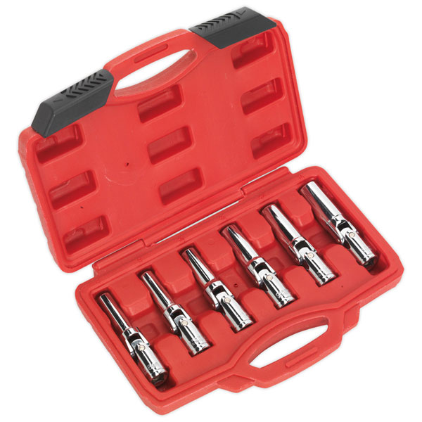 Sealey SX0403 Glow/spark Plug Socket Set 6pc 3/8"sq Drive Rapid Online