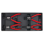 Sealey TBT03 Tool Tray with Circlip Pliers Set 4pc