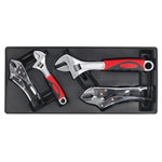 Sealey TBT04 Tool Tray with Locking Pliers and Adjustable Wrench Set 4pc