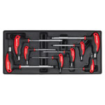 Sealey TBT06 Tool Tray with T-handle Ball-end Hex Key Set 8pc
