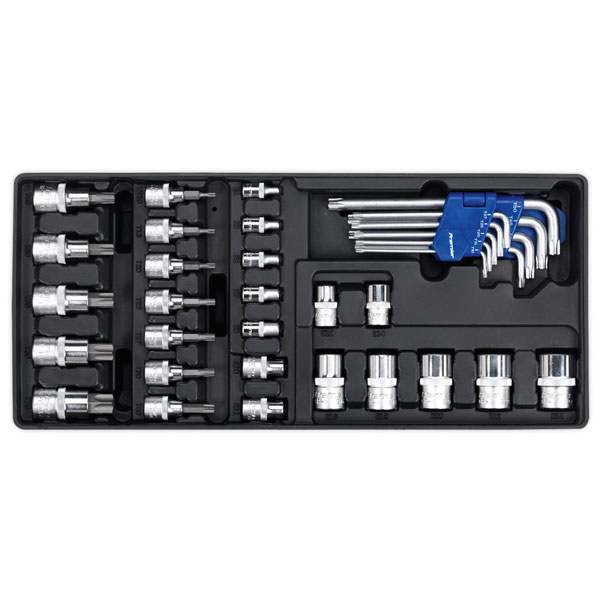 Sealey TBT08 Tool Tray with Trx-star Key, Socket Bit and Socket Se...