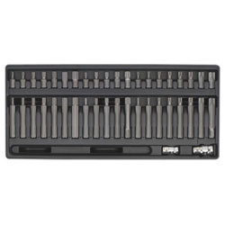 Sealey TBT10 Tool Tray with Trx-star/spline/hex Bit Set 42pc