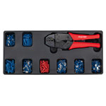 Sealey TBT16 Tool Tray - Ratchet Crimper & 325 Assorted Insulated Terminal Set