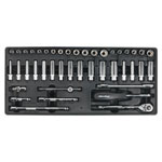 Sealey TBT19 Tool Tray with Socket Set 1/4sq Drive 43pc