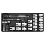 Sealey TBT21 Tool Tray with Socket Set 1/2sq Drive 26pc
