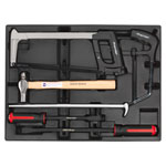 Sealey TBT30 Tool Tray with Prybar, Hammer and Hacksaw Set 6pc