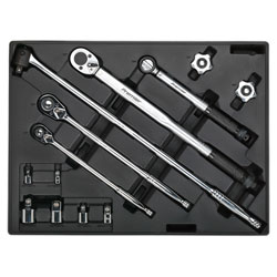 Sealey TBT32 Tool Tray - Ratchet, Torque Wrench, Breaker Bar & Socket Set 13pc