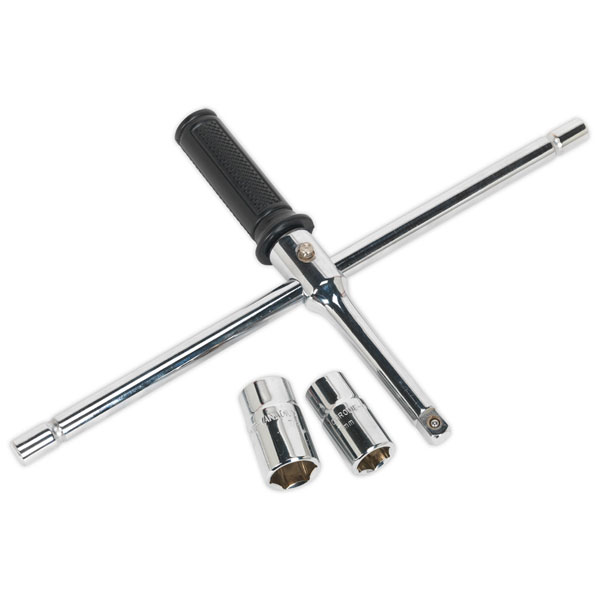 Sealey AK2094 High Speed Wheel Brace 1/2"Sq Drive with 17 x 19 & 21 x 23mm Sockets