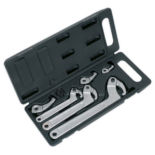 Sealey HWS03 Adjustable Hook and Pin Wrench Set 11pc Rapid Online