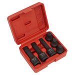 Sealey SX052 Impact Spline Socket Set 1/2sq Drive 6pc