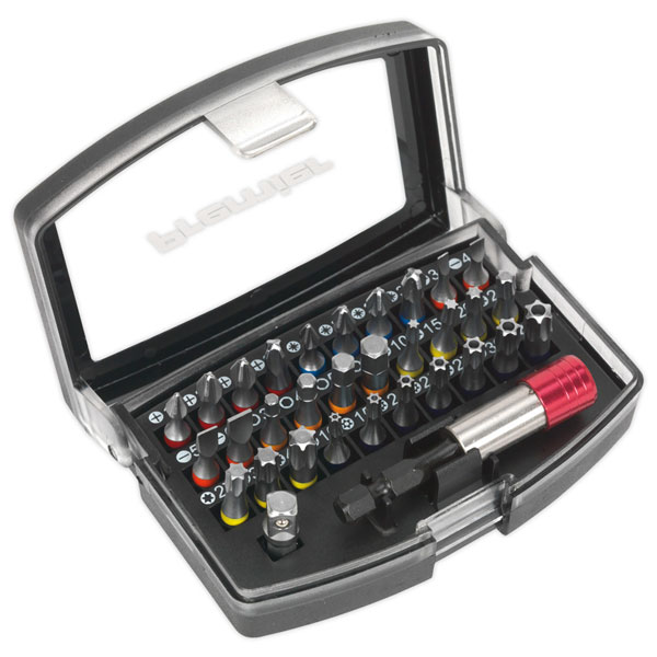 Sealey AK2105 Power Tool Impact Grade Torsion Bit Set 32pc Colour-Coded S2