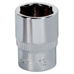 Sealey SP1413 Walldrive® Socket 13mm 1/4sq Drive Fully Polished