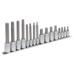 Sealey AK6219 Hex Socket Bit Set 1/4 and 3/8sq Drive 16pc