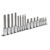 Sealey AK6219 Hex Socket Bit Set 1/4 and 3/8sq Drive 16pc