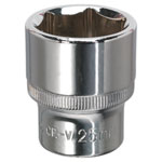 Sealey SP1225 WallDrive® Socket 25mm 1/2Sq Drive Fully Polished