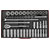 Sealey AK6941 Socket Set 46pc 1/2Sq Drive 6pt WallDrive® - Metric
