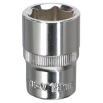 Sealey SP1218 Walldrive® Socket 18mm 1/2sq Drive Fully Polished