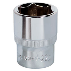 Sealey SP1222 Walldrive® Socket 22mm 1/2sq Drive Fully Polished