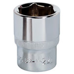 Sealey SP1222 Walldrive® Socket 22mm 1/2"sq Drive Fully Polished